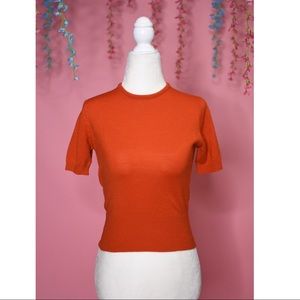 Burnt Orange Cropped Sweater